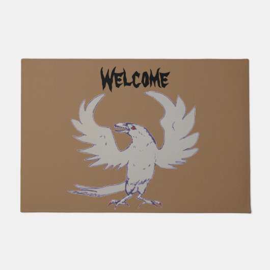 Spooky Crow Raven Spiegeland Welcome Doormat Fußmatte (Vorderseite)