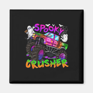 Spooky Crusher Monster Truck Ghost Spooky Saison H Magnet