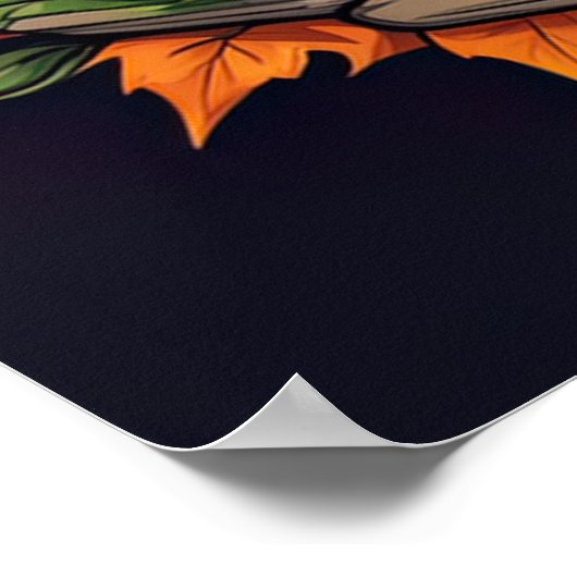 Spooky Cuddles, Adorable Halloween Panda Poster (Ecke)