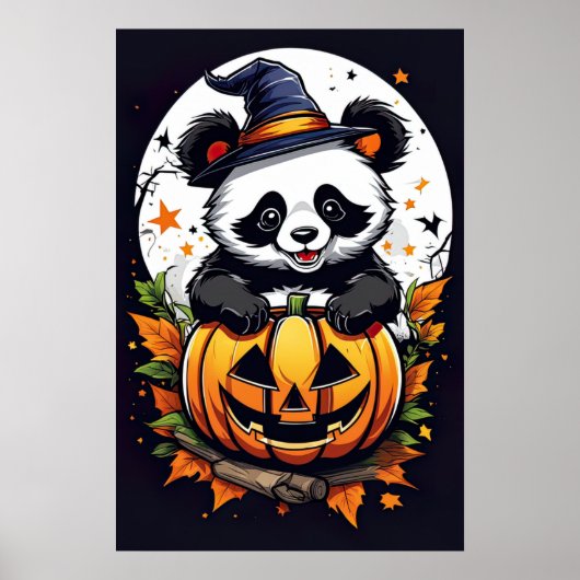 Spooky Cuddles, Adorable Halloween Panda Poster (Vorne)