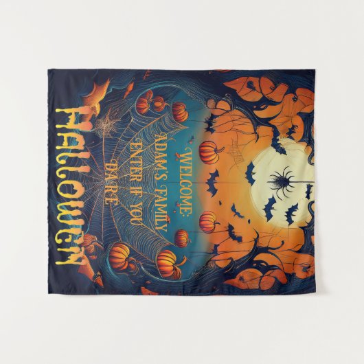 Spooky Custom Halloween Wall hängend Wandteppich (Vorderseite (Horizontal))