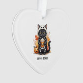 Spooky Cute Cat Halloween Ornament (Vorderseite)