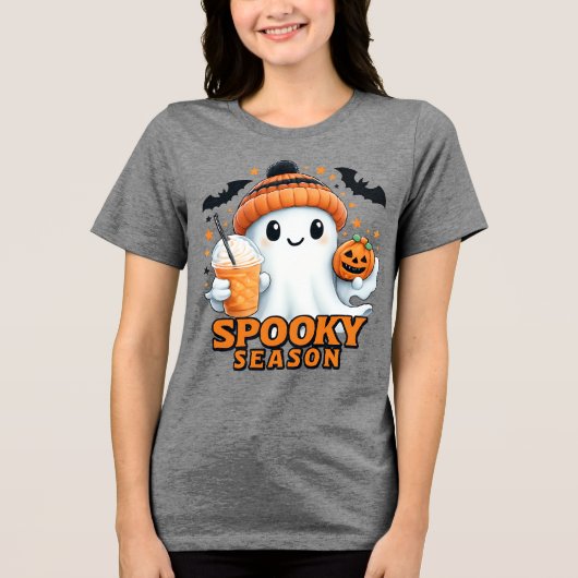 Spooky Cute Ghost T-Shirt, Halloween Ghost Tee  (Vorderseite)
