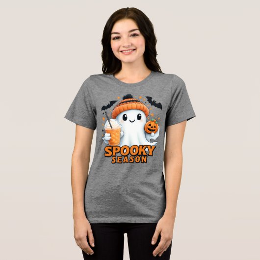 Spooky Cute Ghost T-Shirt, Halloween Ghost Tee  (Vorderseite voll)