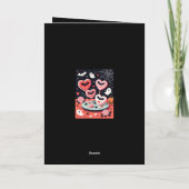Spooky-cute Halloween Illustration of Heart  Karte (Rückseite)