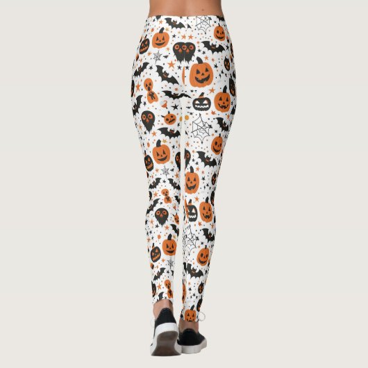 Spooky Cute Halloween Pattern  Leggings (Rückseite)