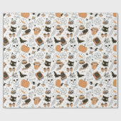 Spooky Cute Happy Halloween Geschenkpapier (Flach)