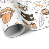 Spooky Cute Happy Halloween Geschenkpapier (Rolleneckpunkt)