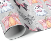 Spooky Cute Happy Halloween  Geschenkpapier (Rolleneckpunkt)