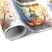 Spooky Cute Modern Halloween Collection Geschenkpapier (Rolleneckpunkt)
