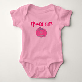 Spooky Cute Pink Halloween Pumpkin Baby Strampler