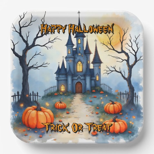 Spooky Cute Trendy Halloween Collection Pappteller (Vorderseite)