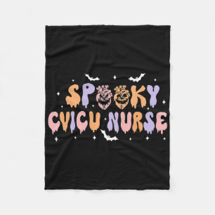 Spooky Cvicu Nurse Halloween Herz Icu Fall Pump Fleecedecke