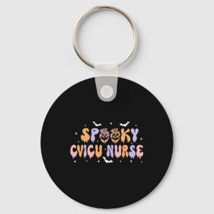 Spooky Cvicu Nurse Halloween Herz Icu Fall Pump Schlüsselanhänger