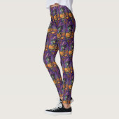 Spooky Dackel Halloween Hexe und Kürbis Leggings (Links)