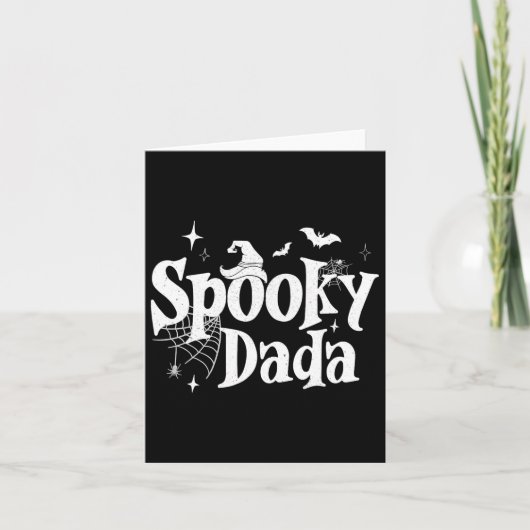 Spooky Dada Witch Funny Halloween Kostüm Vater Gra Karte (Vorderseite)