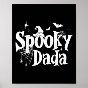 Spooky Dada Witch Funny Halloween Kostüm Vater Gra Poster