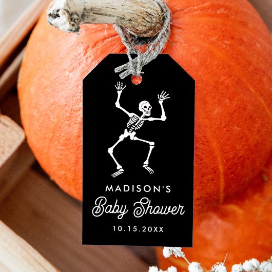 Spooky Dancing Skeleton Baby Dusche Gefallen Geschenkanhänger