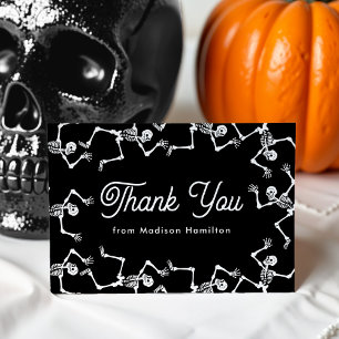 Spooky Dancing Skeleton Babydusche Dankeskarte