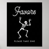 Spooky Dancing Skeleton Kinderdusche Favoriten Sch Poster (Vorne)