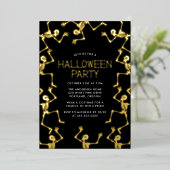Spooky Dancing Skeletons Halloween Party Folieneinladung (Stehend vorne)
