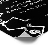 Spooky Dancing Skeletons Kinderdusche Begrüßungsze Poster (Ecke)