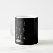 Spooky Dancing Skeletts Darstellendes Ballett Kaffeetasse (Vorderseite Links)