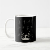 Spooky Dancing Skeletts Darstellendes Ballett Kaffeetasse (Links)