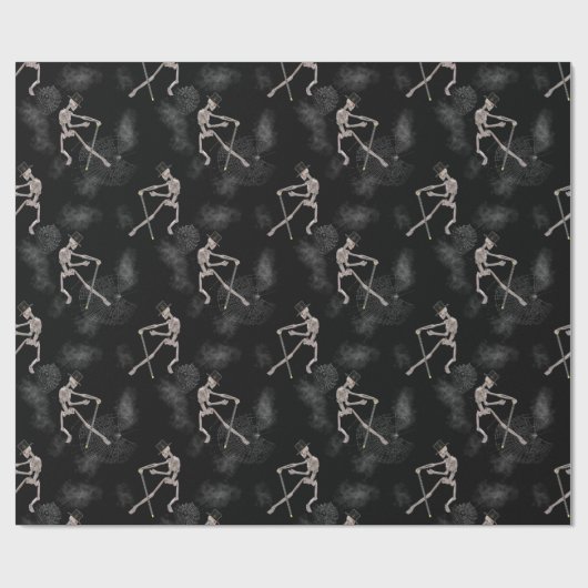 Spooky Dancing Skeletts Geschenkpapier (Flach)