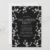 Spooky Dancing Skeletts Halloween-Party Einladung (Vorderseite)