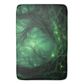 Spooky Dark Green Forest Badematte (Vorderseite Vertikal)