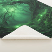 Spooky Dark Green Forest Sherpadecke (3/4)