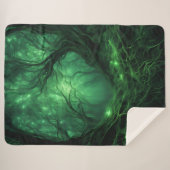 Spooky Dark Green Forest Sherpadecke (Vorderseite (Horizontal))