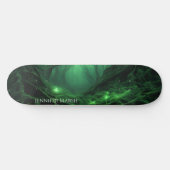 Spooky Dark Green Forest Skateboard (Horizontal)