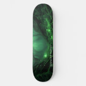 Spooky Dark Green Forest Skateboard (Vorderseite)