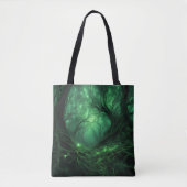 Spooky Dark Green Forest Tasche (Vorderseite)