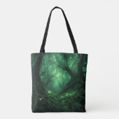 Spooky Dark Green Forest Tasche (Rückseite)