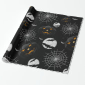 Spooky Dark Halloween Pattern Geschenkpapier (Ungerollt)