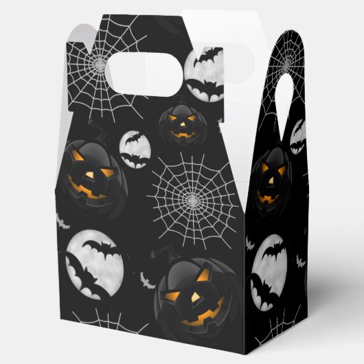 Spooky Dark Halloween Pattern Geschenkschachtel (Geöffnet)