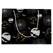 Spooky Dark Halloween Pattern Große Geschenktüte (Rückseite)