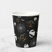 Spooky Dark Halloween Pattern Pappbecher (Links)