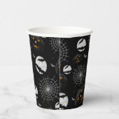 Spooky Dark Halloween Pattern Pappbecher (Rechts)