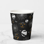 Spooky Dark Halloween Pattern Pappbecher (Vorderseite)