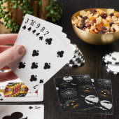 Spooky Dark Halloween Pattern Spielkarten (In Situ)