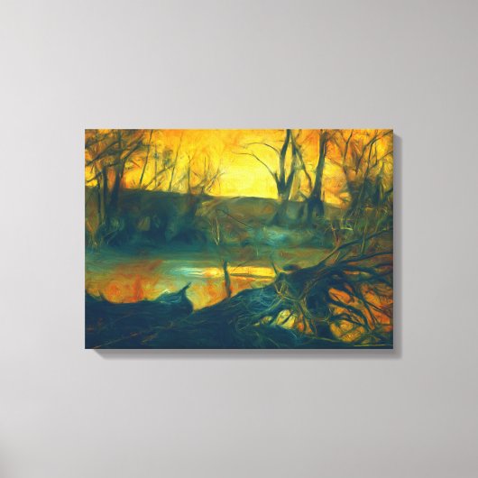 Spooky Dark Swamp Wall Art Leinwanddruck (Vorderseite)