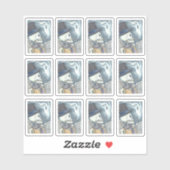 SPOOKY DEAD MAN SKULL RAUCHEN GHOST IM FRIEDHOF AUFKLEBER (Blatt)