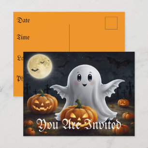 Spooky Delight: Hoher Halloween Spaß Einladungspostkarte