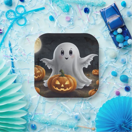 Spooky Delight: Hoher Halloween Spaß Pappteller (Party)