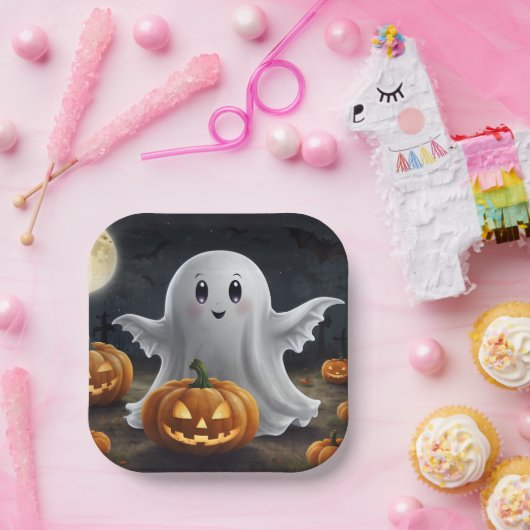 Spooky Delight: Hoher Halloween Spaß Pappteller (Party)