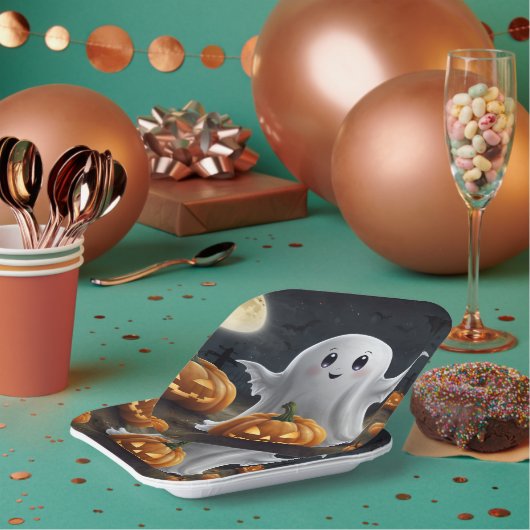 Spooky Delight: Hoher Halloween Spaß Pappteller (Multi)
